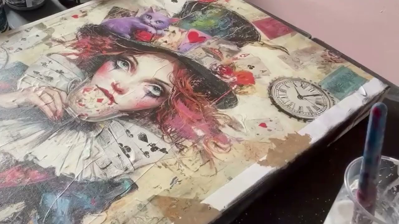 “Turn Old Canvases into Stunning New Art with  Whimsykel Decoupage. Paint Couture and  Zuri Molds