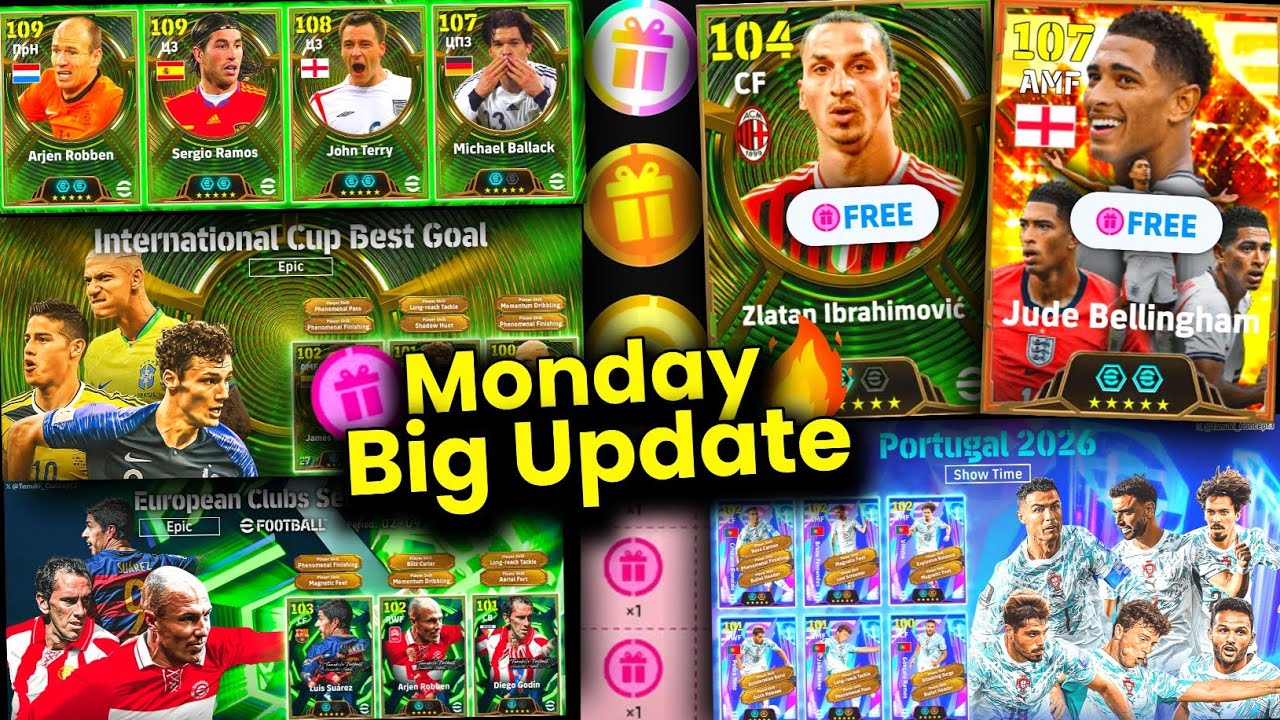 eFootball&trade; 2026 Новое обновление 🤯 | Понедельник: бесплатные Big-time | Бесплатные эпические игро...