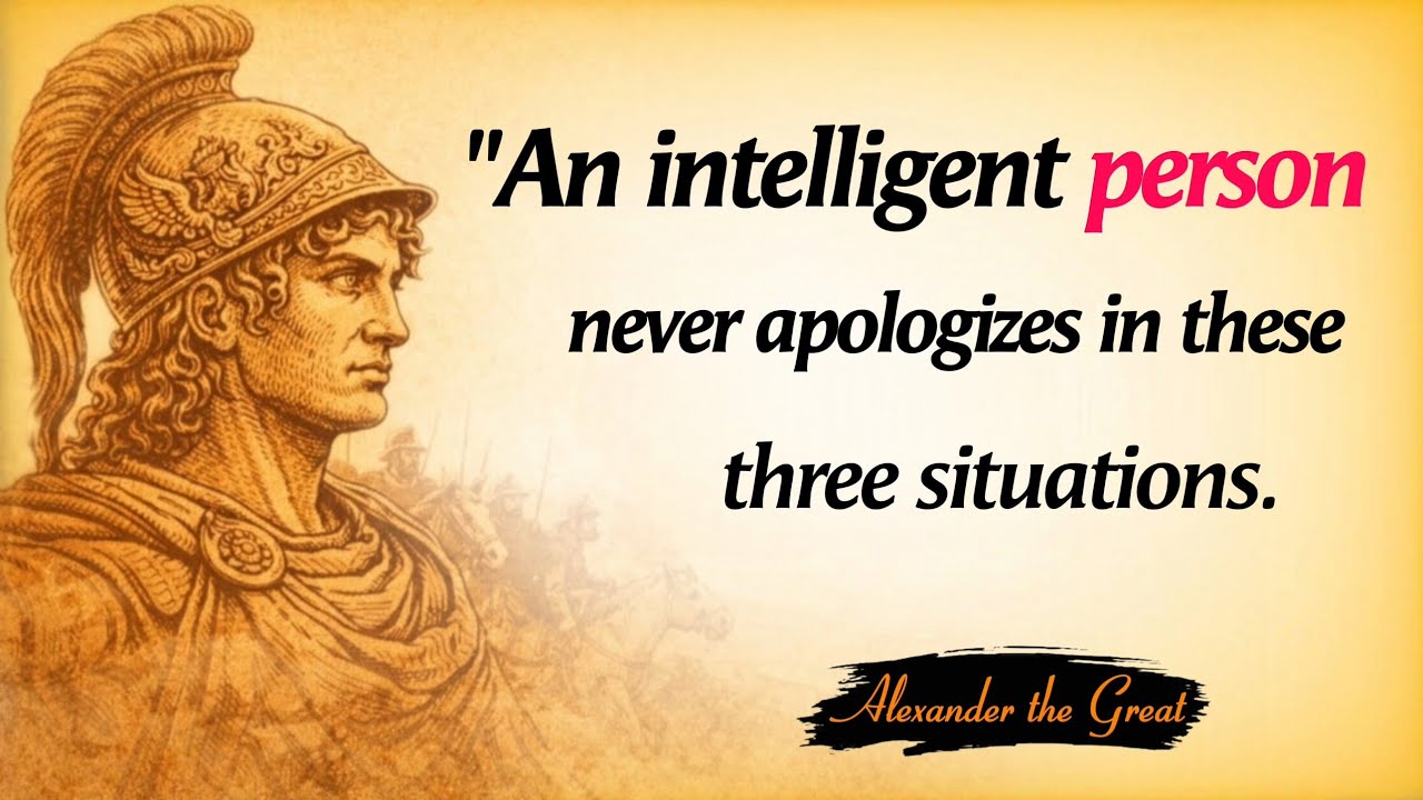 A Smart Person Never Apologizes in These 3 Situations || Best English Quotes of Alexander the Great
