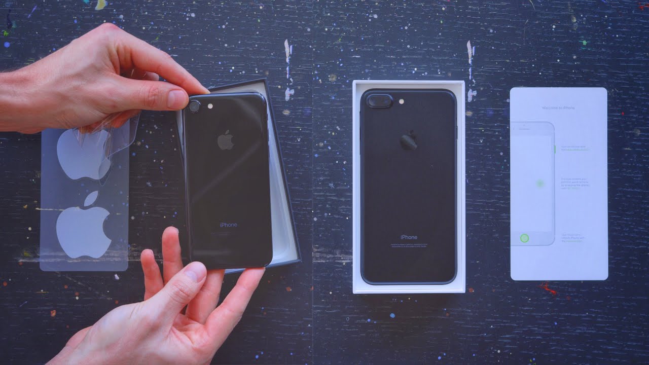 iPhone 7 vs 7 Plus Unboxing! (Jet Black)