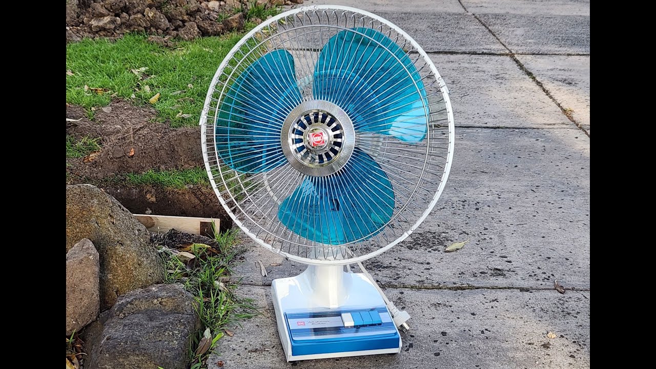 Vintage 1980 KDK E16TS Table Fan Rescue and Service