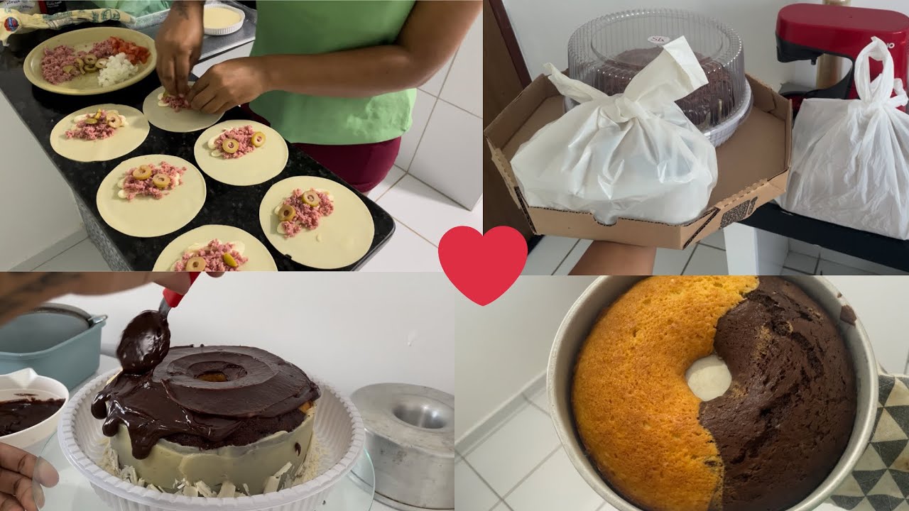 Peguei uma encomenda de bolo pra o mesmo dia  e fiz pastel para o jantar