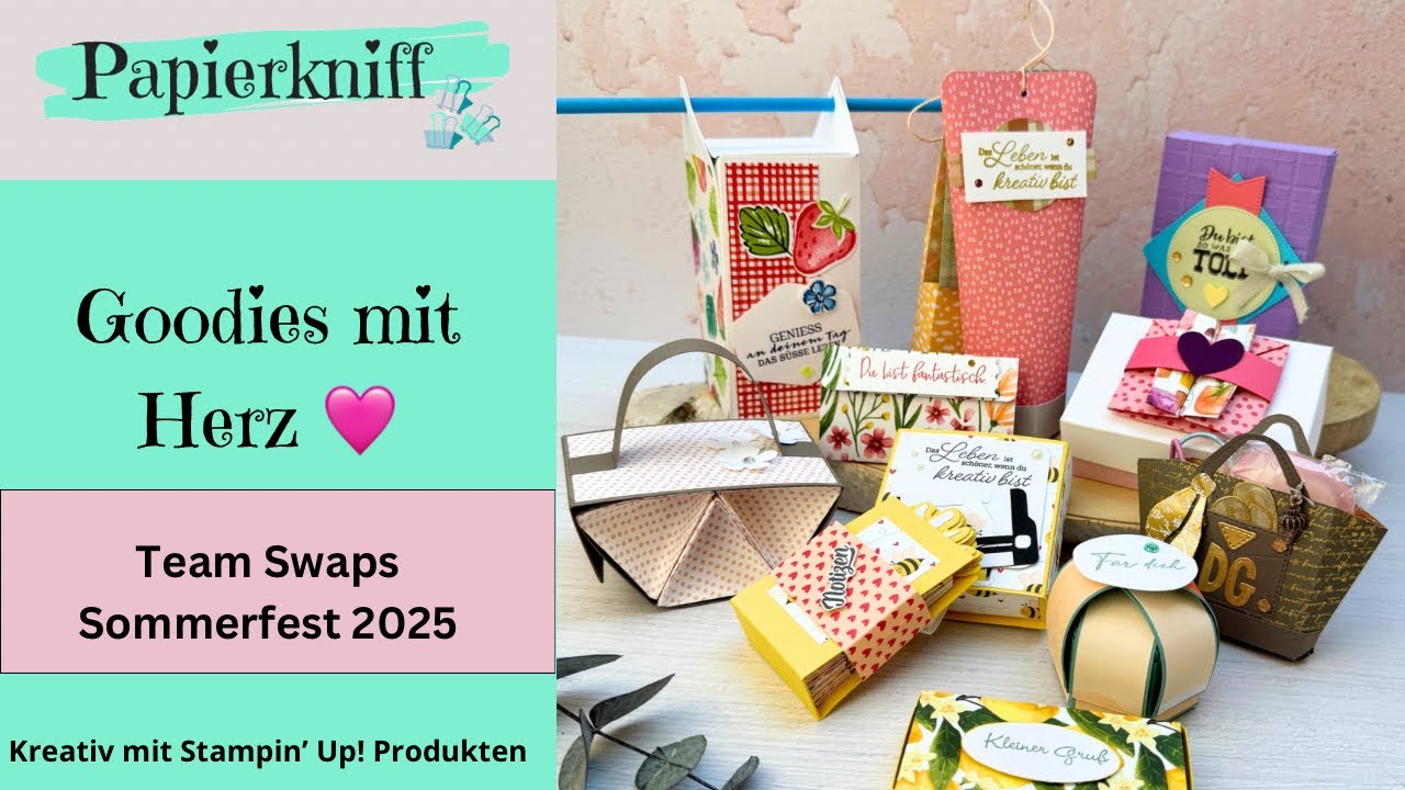Goodies mit Herz 💗 – Team Swaps beim Papierkniff Sommerfest 2025 | Kreative Stampin’ Up! Ideen