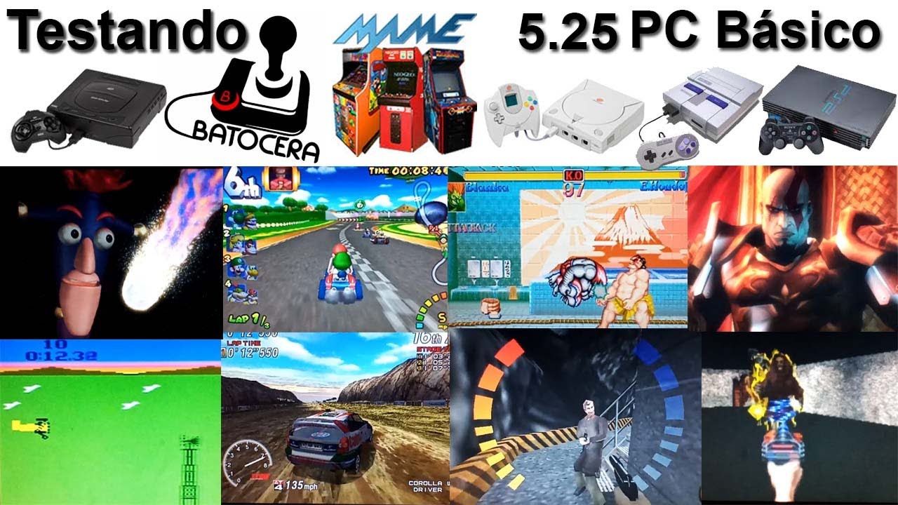 Teste Batocera 5.25 Saturn Dreancast GameCube Wii Ps2