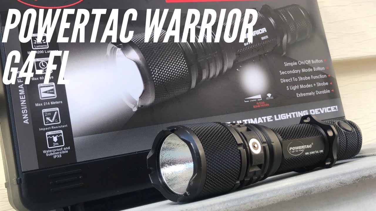 Powertac Warrior G4-FL Flashlight: Great for A Car, Bug Out Bag, Emergency Kit, or Home