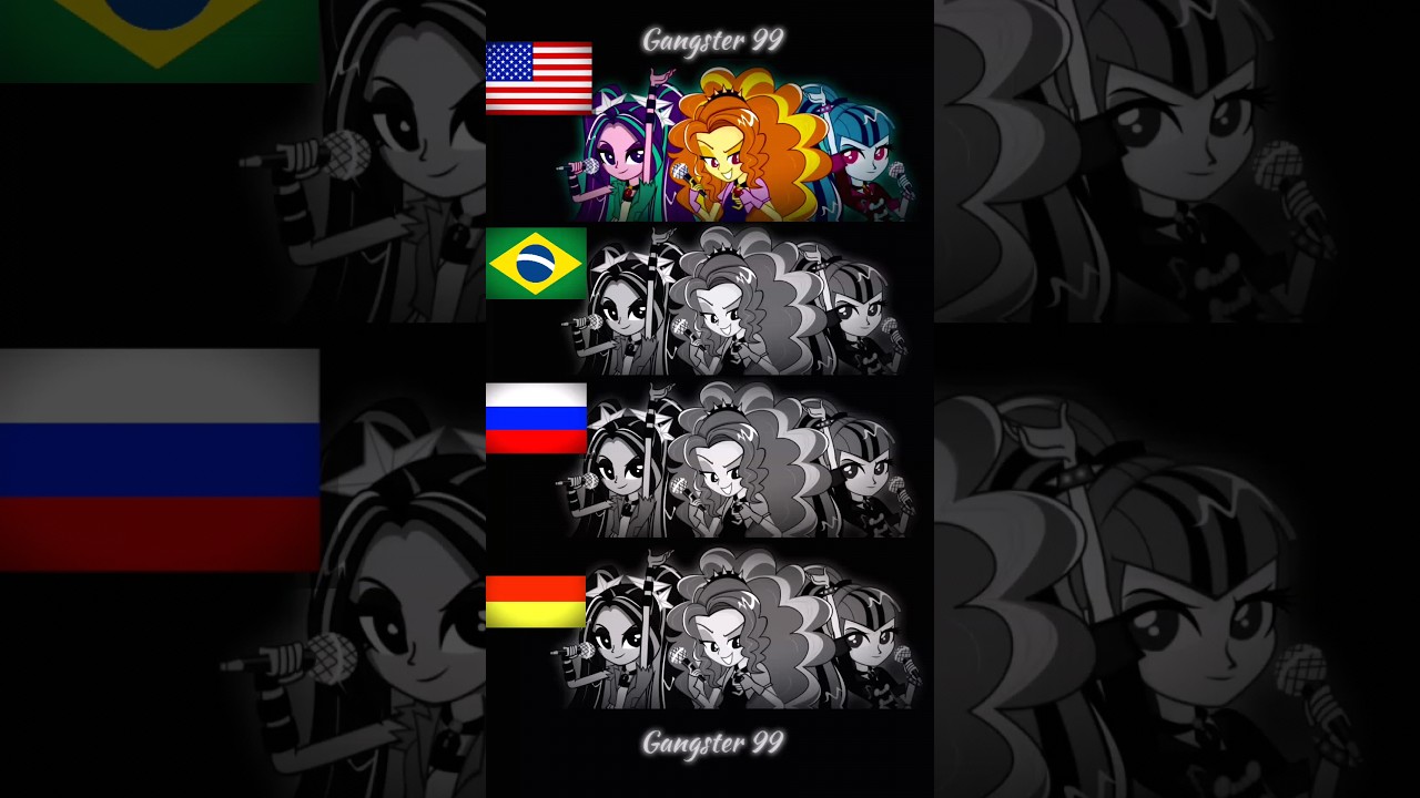Battle Of The Bands in different languages - (speed up) #shorts #dazzlings