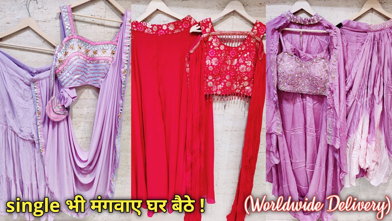 Jatin Bhai, Pre Independence Sale Offer💖 995₹,1100₹,1500₹🥰 Unseen Gown,Crop Top,Indo,Drape,Shrug