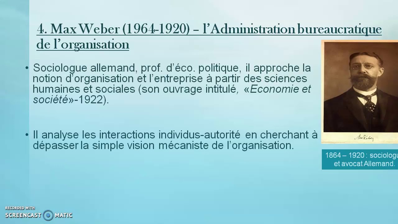 MANAGEMENT S2: l'école classique: TAYLOR /FAYOL/FORD/MAX WEBER