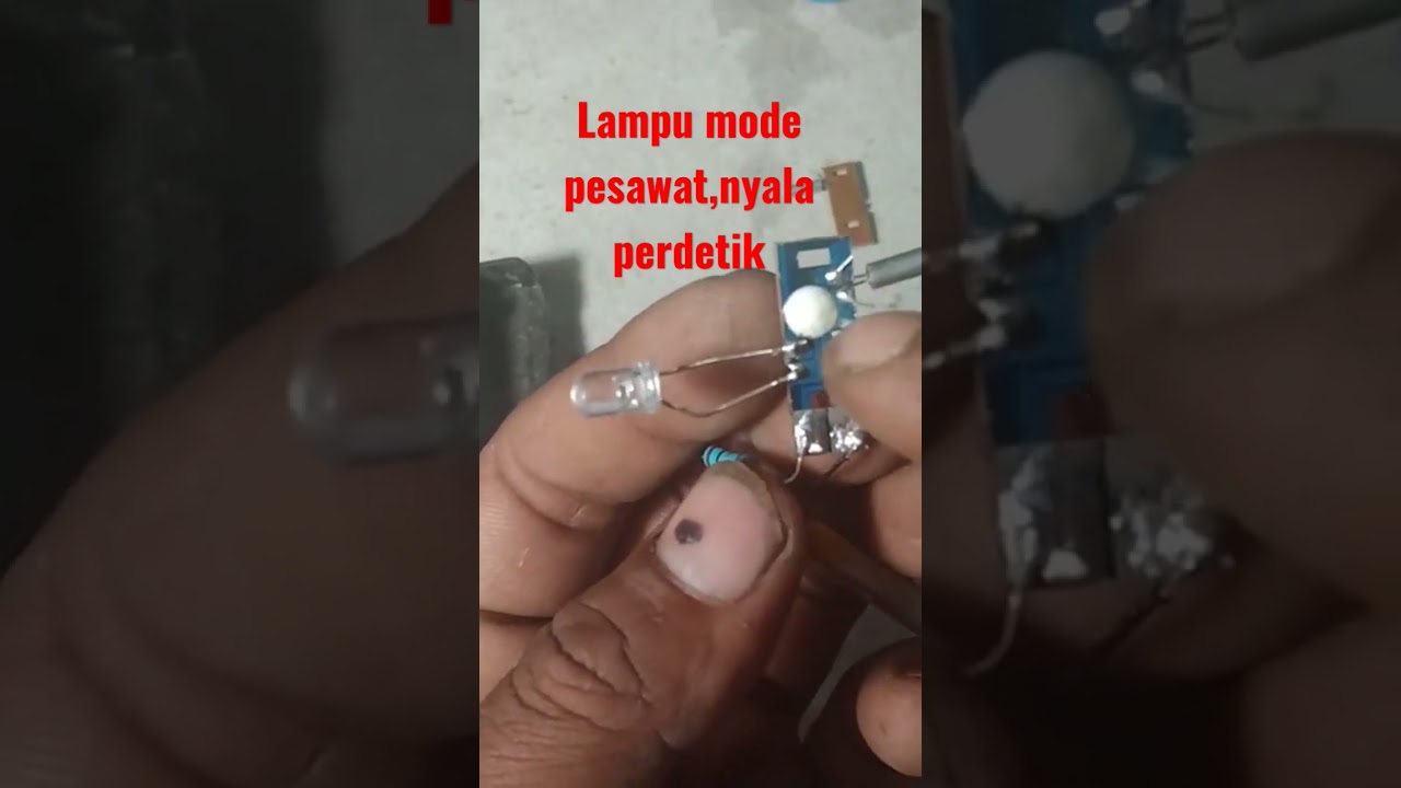 membuat lampu LED mode pesawat,nyala perdetik#shorts