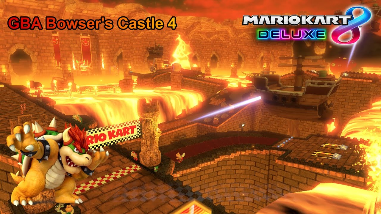 GBA Bowser's Castle 4 - Mario Kart 8 Deluxe Custom Track