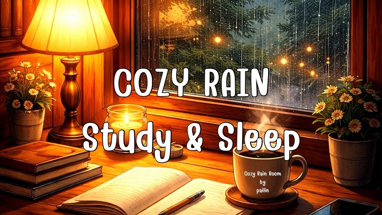 Cozy Rainy Night ☕ Lofi Music for Study, Relax & Sleep | Pailin‘s Cozy Rain Room