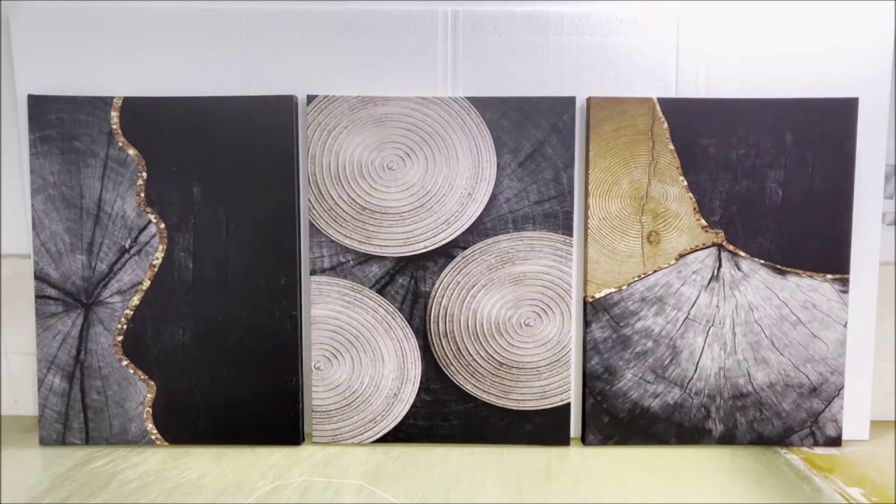 Finished Example of Abstract Texture Canvas Prints | 3 Piece Wall Art | mybudgetart.com.au