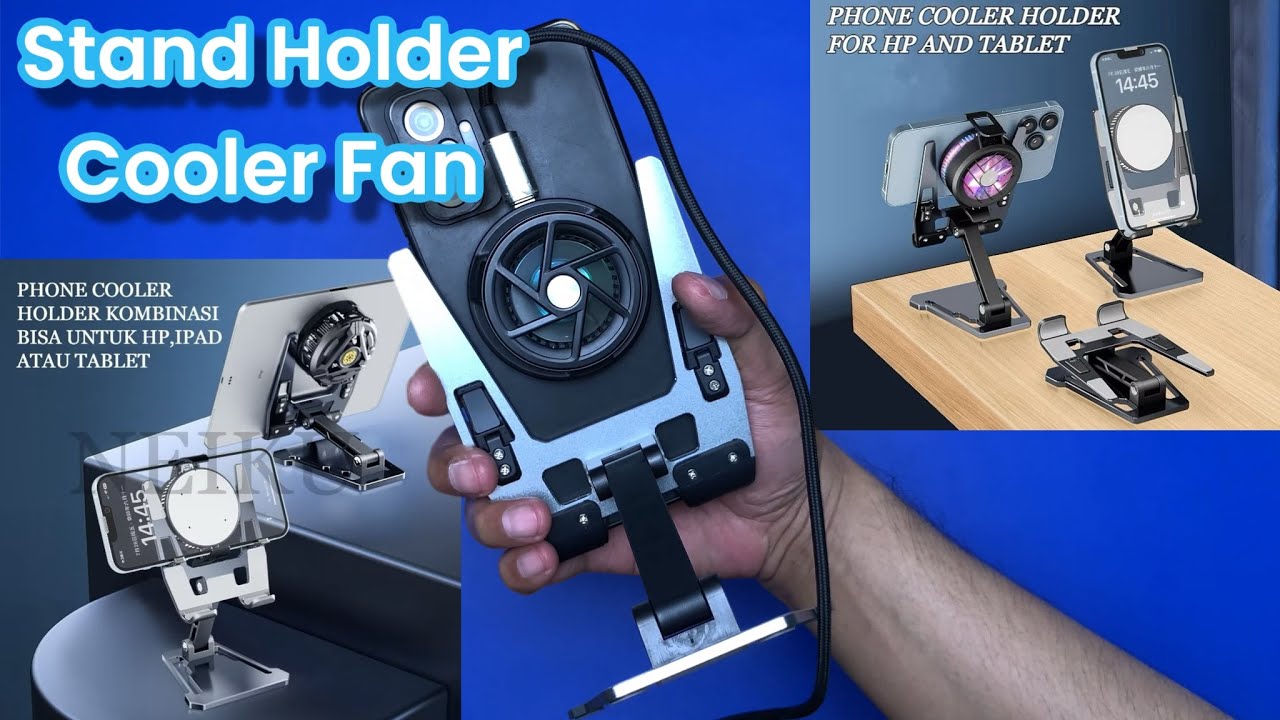 NEIKU 🔥 Phone Cooler Holder / Stand Holder Cooler 🔥 Dudukan Untuk HP / Tablet Allumunium Alloy