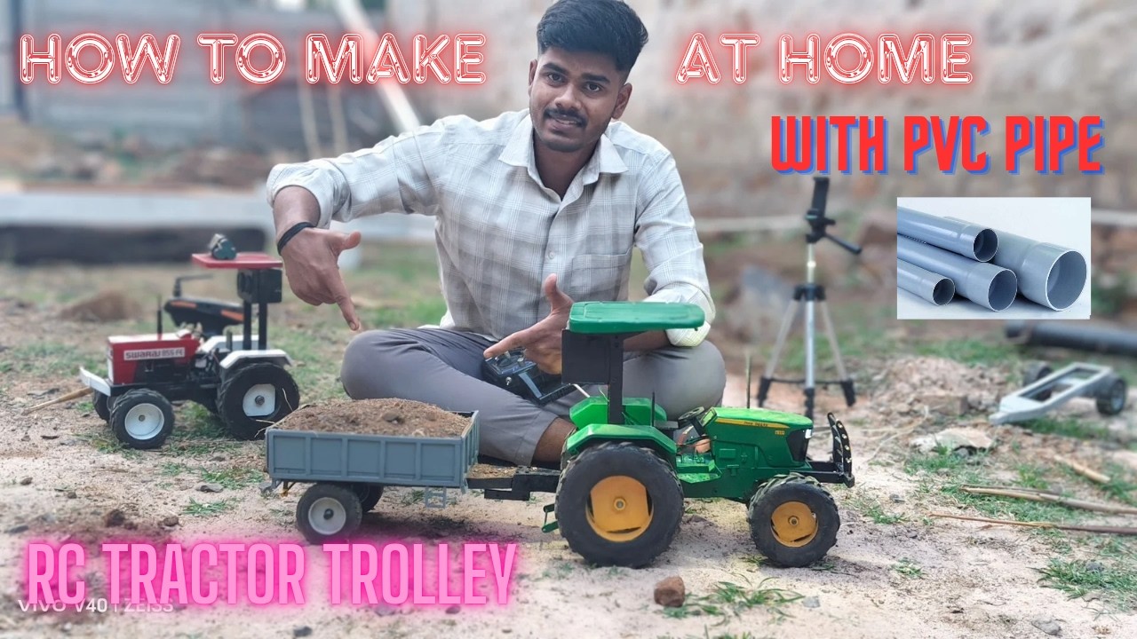 How to Make Tractor Trolley at Home 🚜 | Easy DIY Using PVC Pipes | Mini Tractor Project