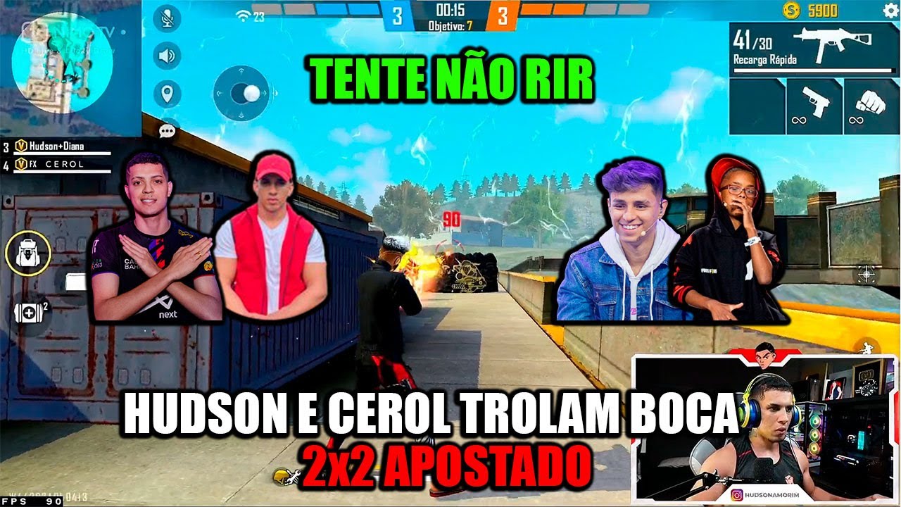 HUDSON AMORIM E CEROL TROLAM BOCA NO 2x2 ! NOBRU NÃO SE AGUENTA! TENTE NÃO RIR