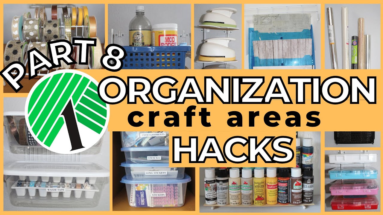 *NEW* Dollar Tree CRAFT AREA Organization HACKS