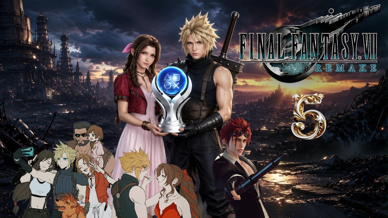 🇵🇪PS5 #5 final fantasy 7 remake🏆43/54 - recordando y en difícil hasta mi platino 100%😒