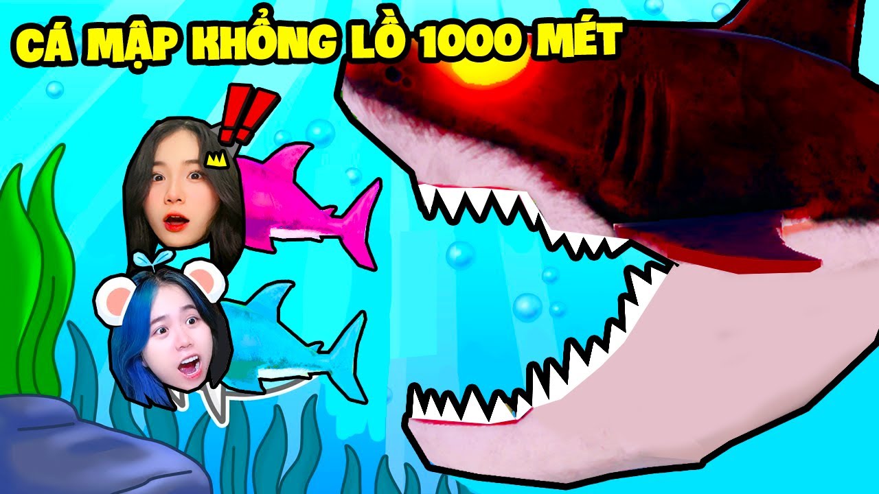 SAMMY VÀ MÈO SIMMY THOÁT KHỎI CÁ MẬP ĂN THỊT KHỔNG LỒ 1000 MÉT SIÊU ĐÁNG SỢ TRONG ROBLOX