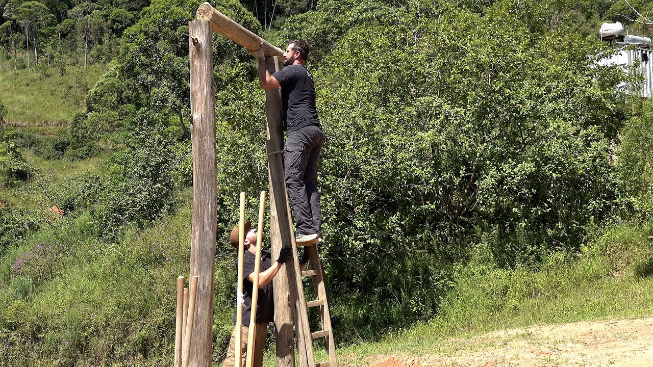 Limpeza em volta do galpão e construção do balanço para as crianças #05