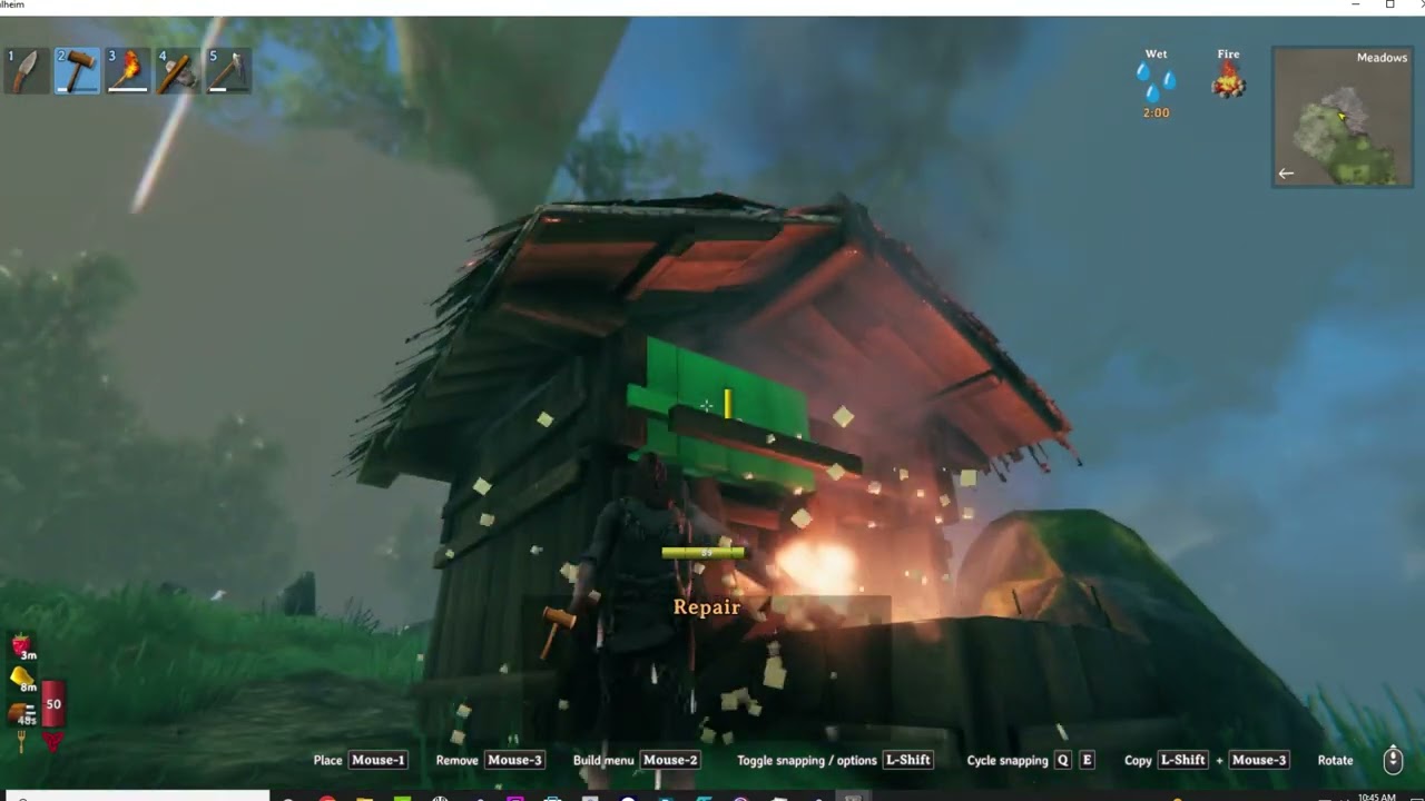 100 Wood & 5 Stone Starter Home | Better Audio | Valheim Build Challenge