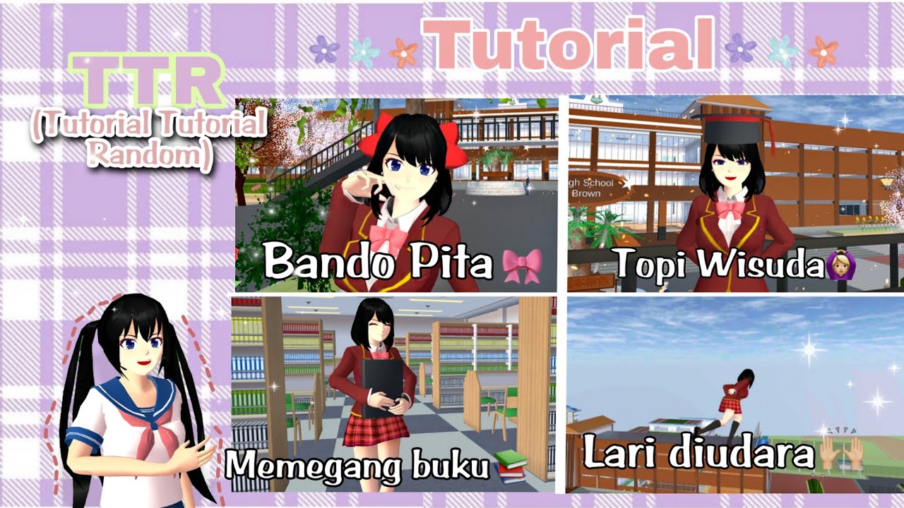 TTR(Tutorial Tutorial Random)sakura school simulator 🙌🏻{Tutorial bando pita,megang buku,dll}😻