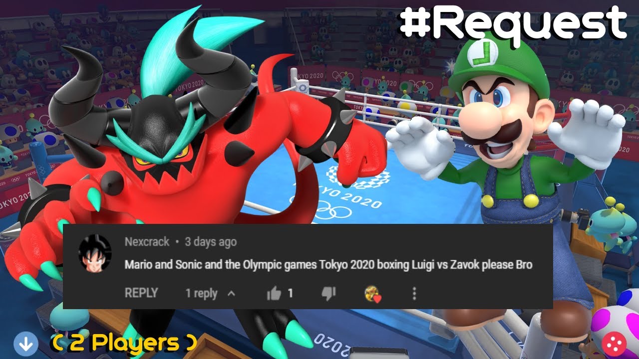 Mario & Sonic at Olympic Tokyo 2020 : Gameplay (2 Players) Luigi VS Zavok (Dr.Eggman)