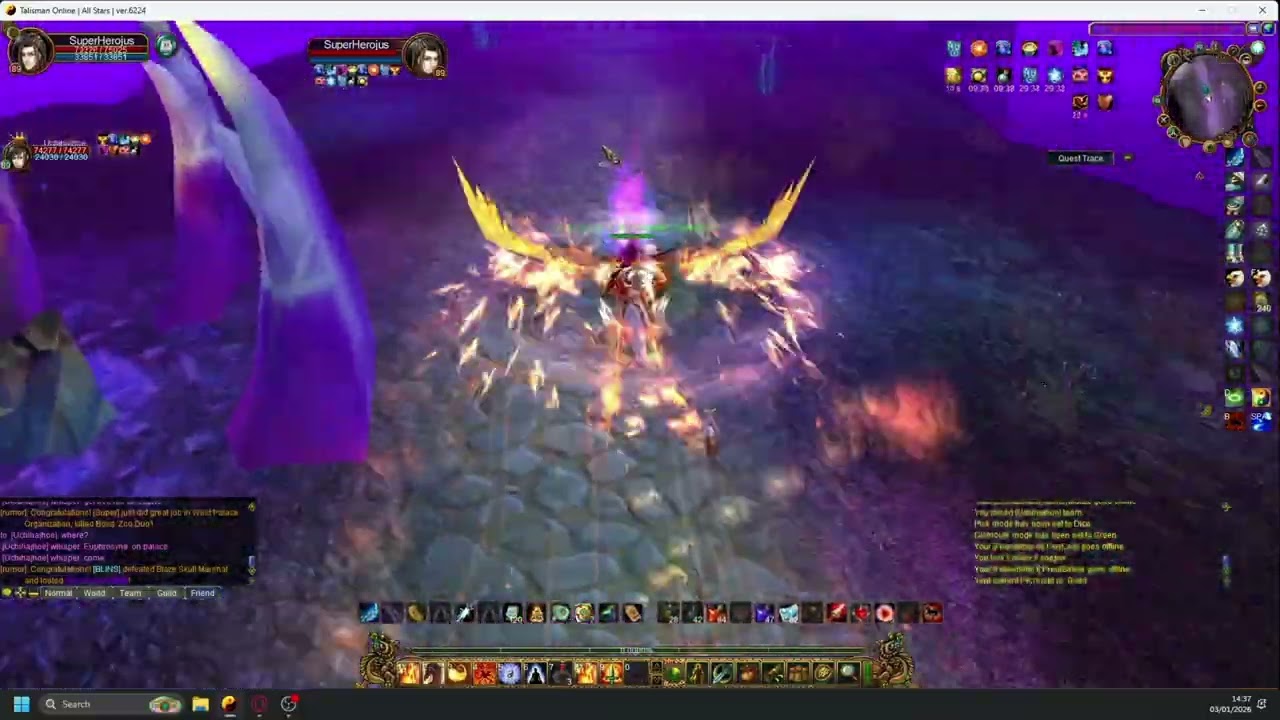 Talisman online nice pk nice full pots nice 2v3 u guys really do anything to show all u noobs