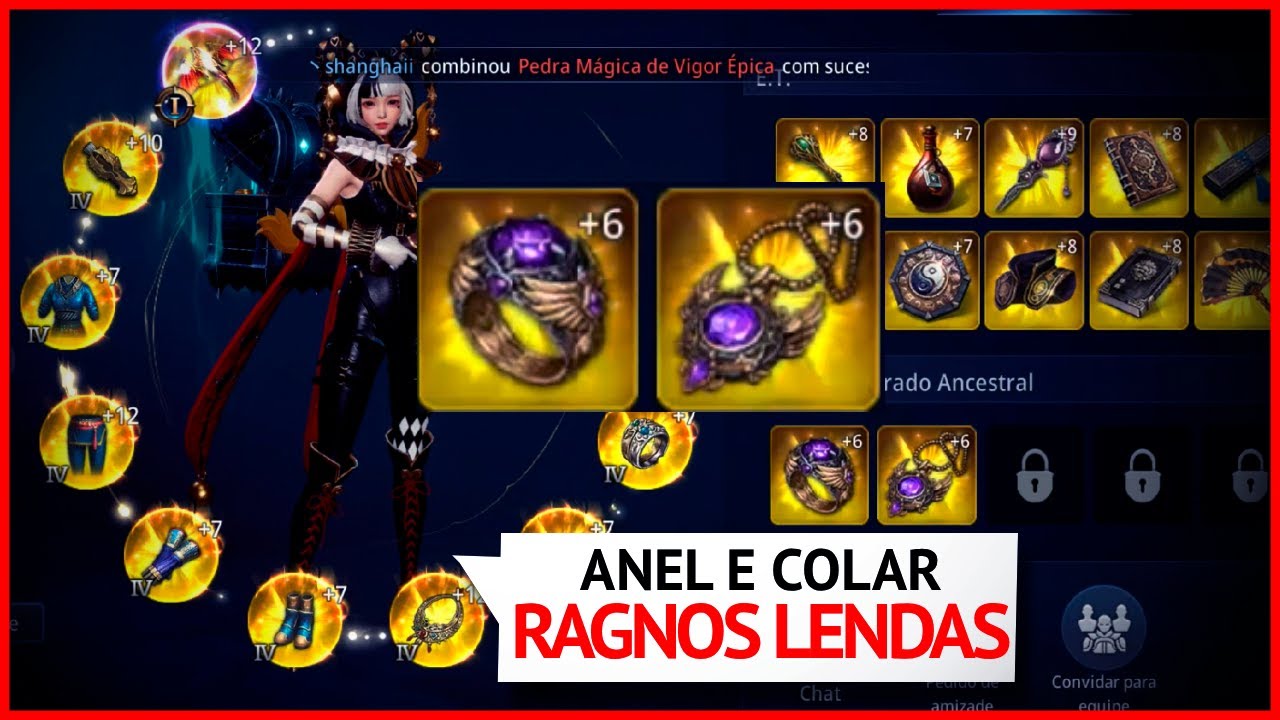 CHARLOTE COM ANEL E COLAR DE RAGNOS LEND&Aacute;RIO, BIZARRO - MIR4