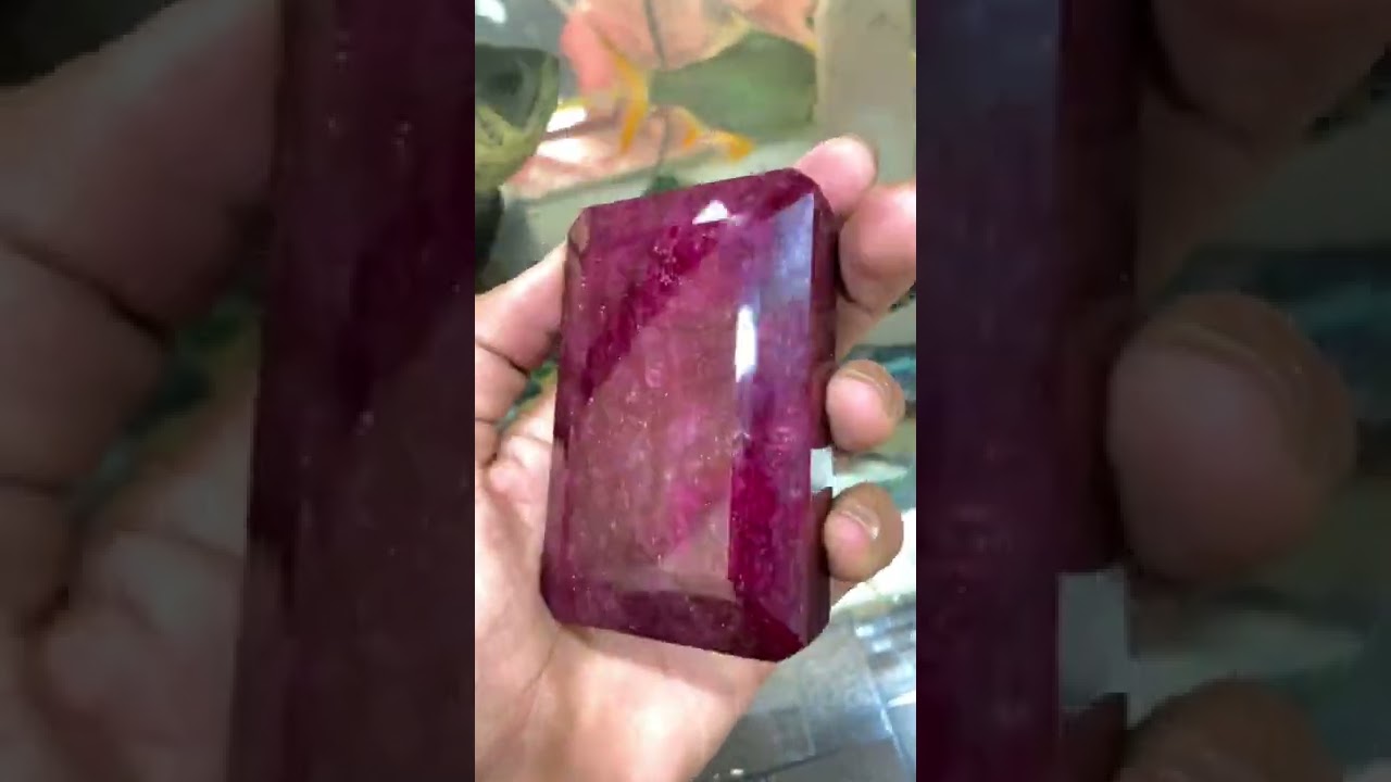 Ruby Corundum PalmStone Crystal Gemstone 22k+ view&rsquo;s and 2k+ likes 🫶🏻 #youtubeshorts #shorts