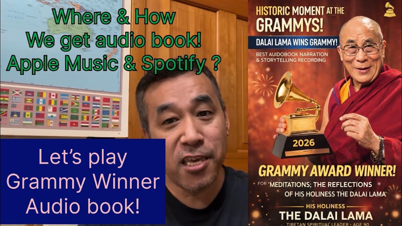 What is Audiobook ? First Non Music related figure who was awarded Grammy Award! 