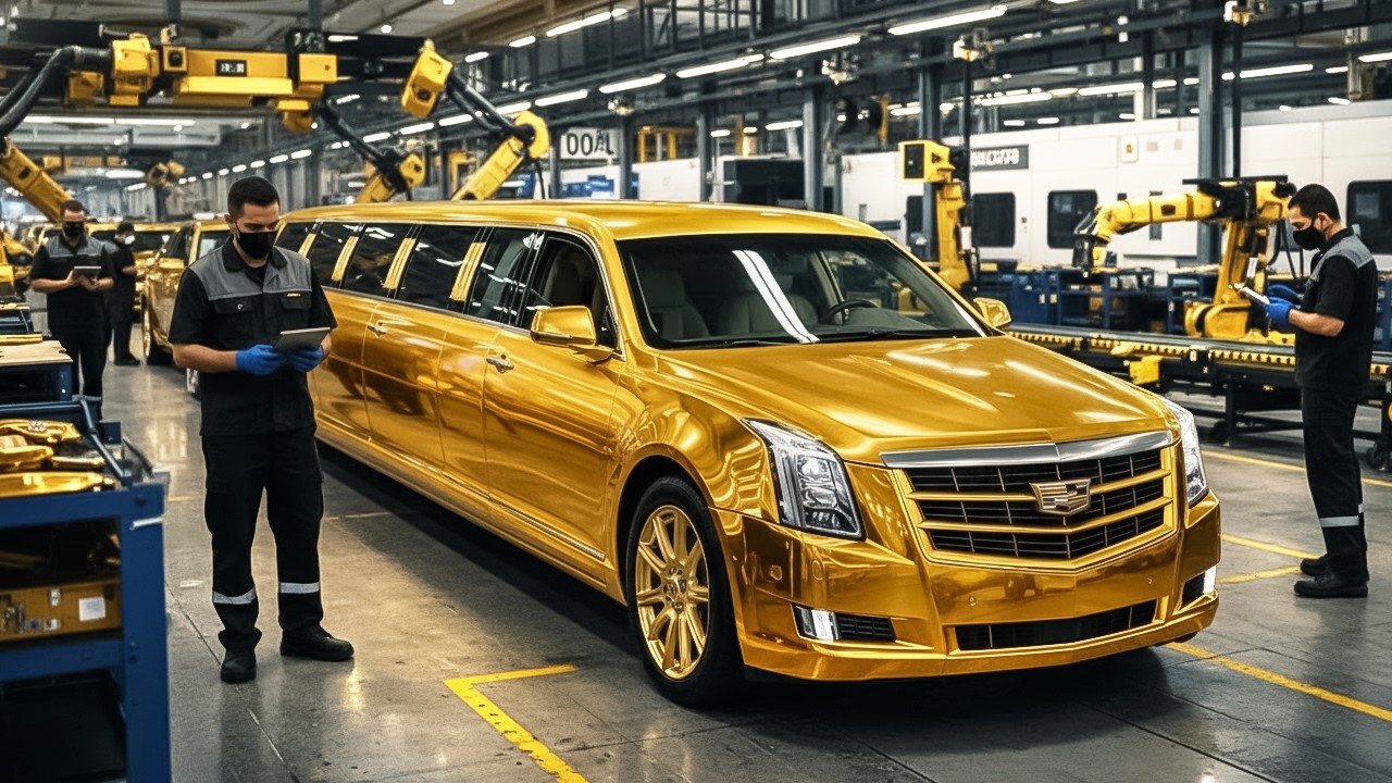 Inside the Luxury Factory — How Golden Cadillac Limousines Are Built (Full Process)