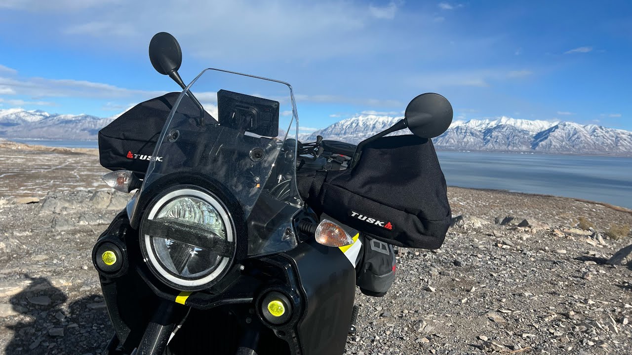 Tusk Cold Pro Hand Mitts on my Husqvarna Norden 901 motorcycle