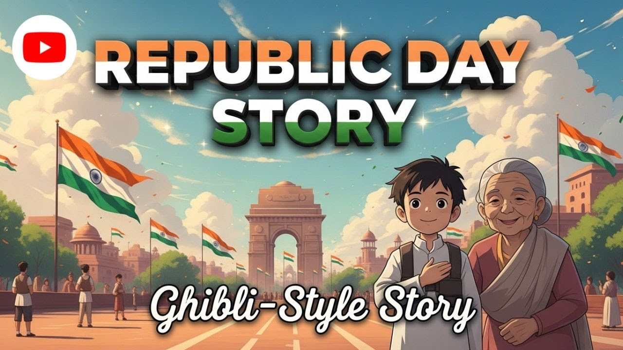 Happy Republic Day Story | Why Do We Celebrate Republic Day | Animated Ghibli-Style Story In English