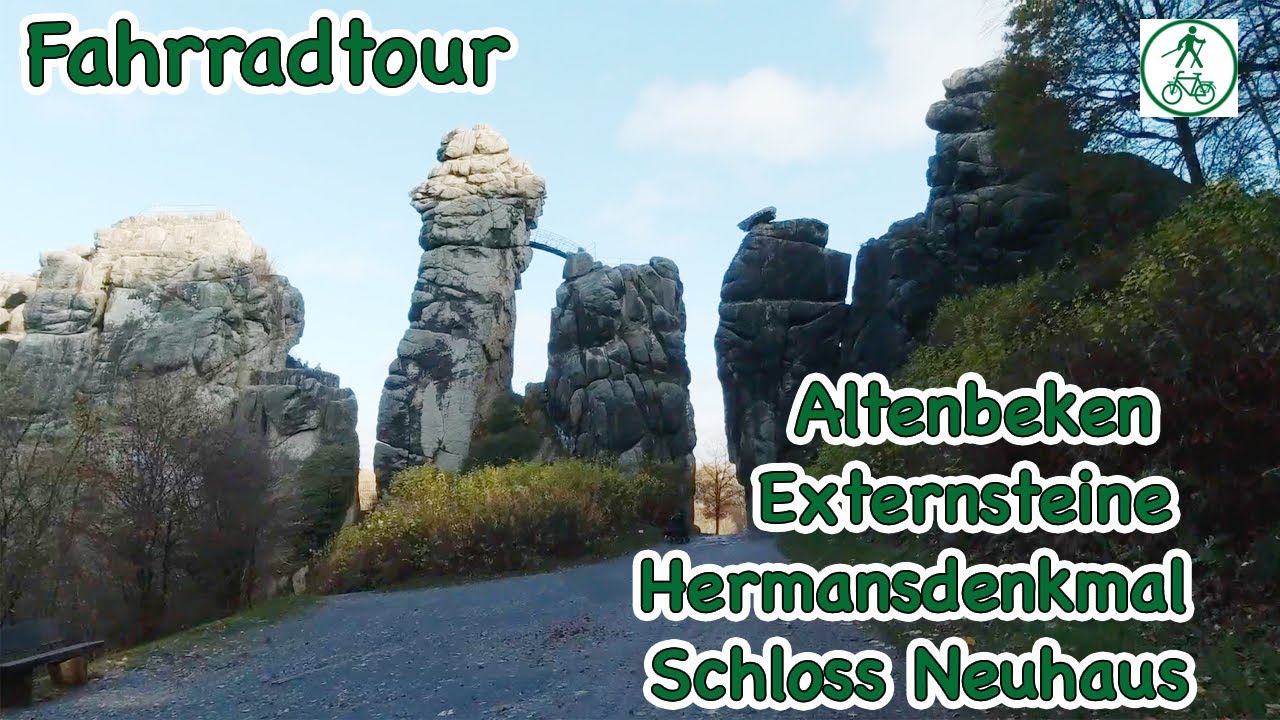 Fahrradtour Altenbeken - Externsteine -  Hermmansdenkmal - Emsquellen - Schloss Neuhaus - Paderborn
