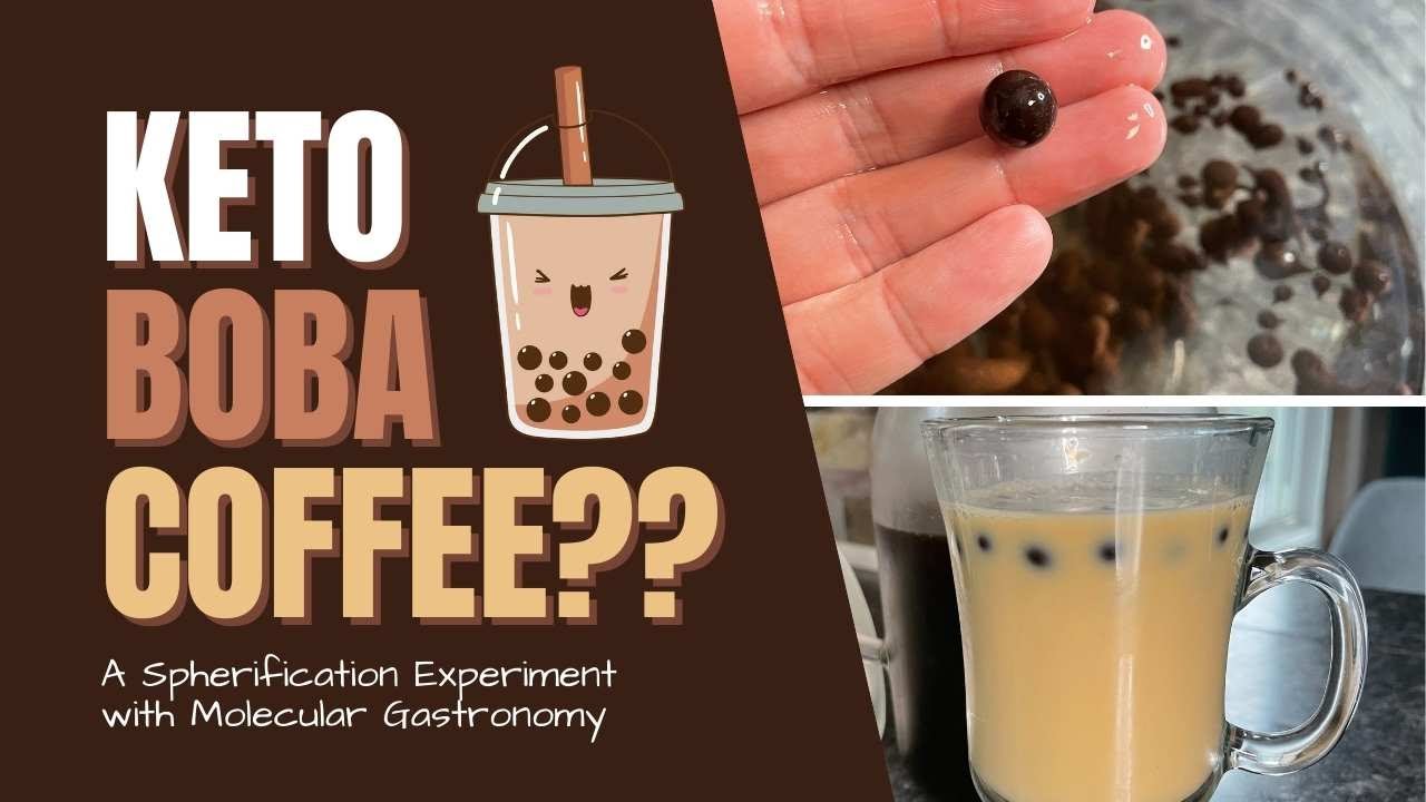 Keto Boba Coffee EXPERIMENT (Can you use Molecular Gastronomy to make boba pearls?)
