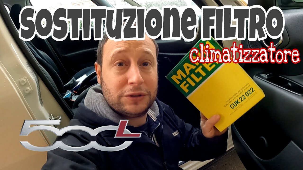 sostituzione filtro abitacolo FIAT 500L #mannfilter