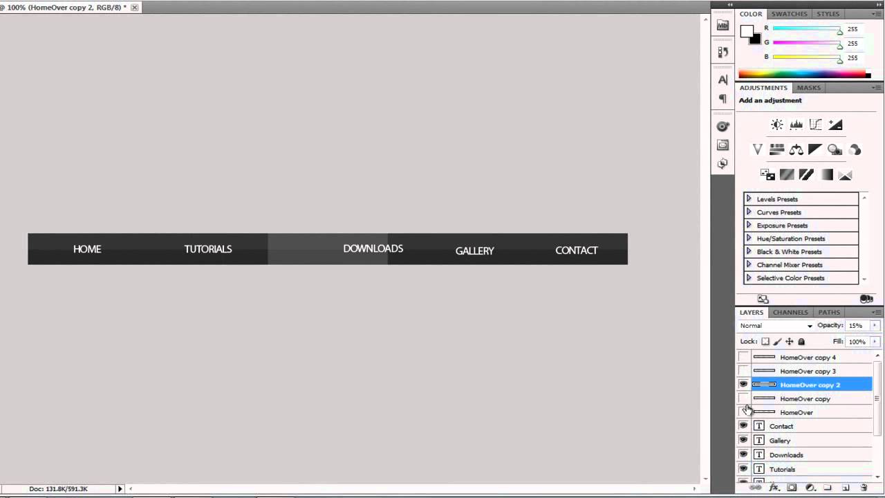 Dreamweaver CS5 and Photoshop CS5 Tutorial: How to Make a Navigation Bar!