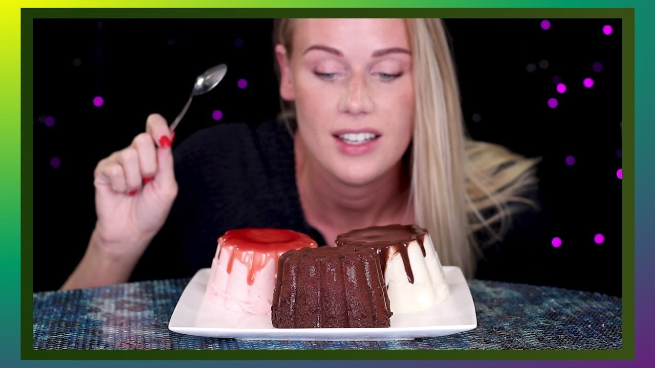 ASMR Mona Pudding MUKBANG 🍮  (satisfying mousse sounds)