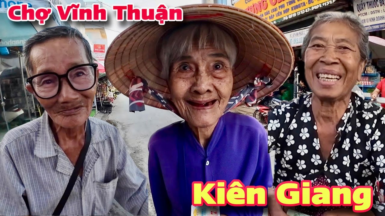 Chợ Vĩnh Thuận Kiên Giang Người Lớn Tuổi Khó Khăn Nhận Quà Hảo Tâm Sài Gòn Và Mỹ | Khương Nhựt Minh