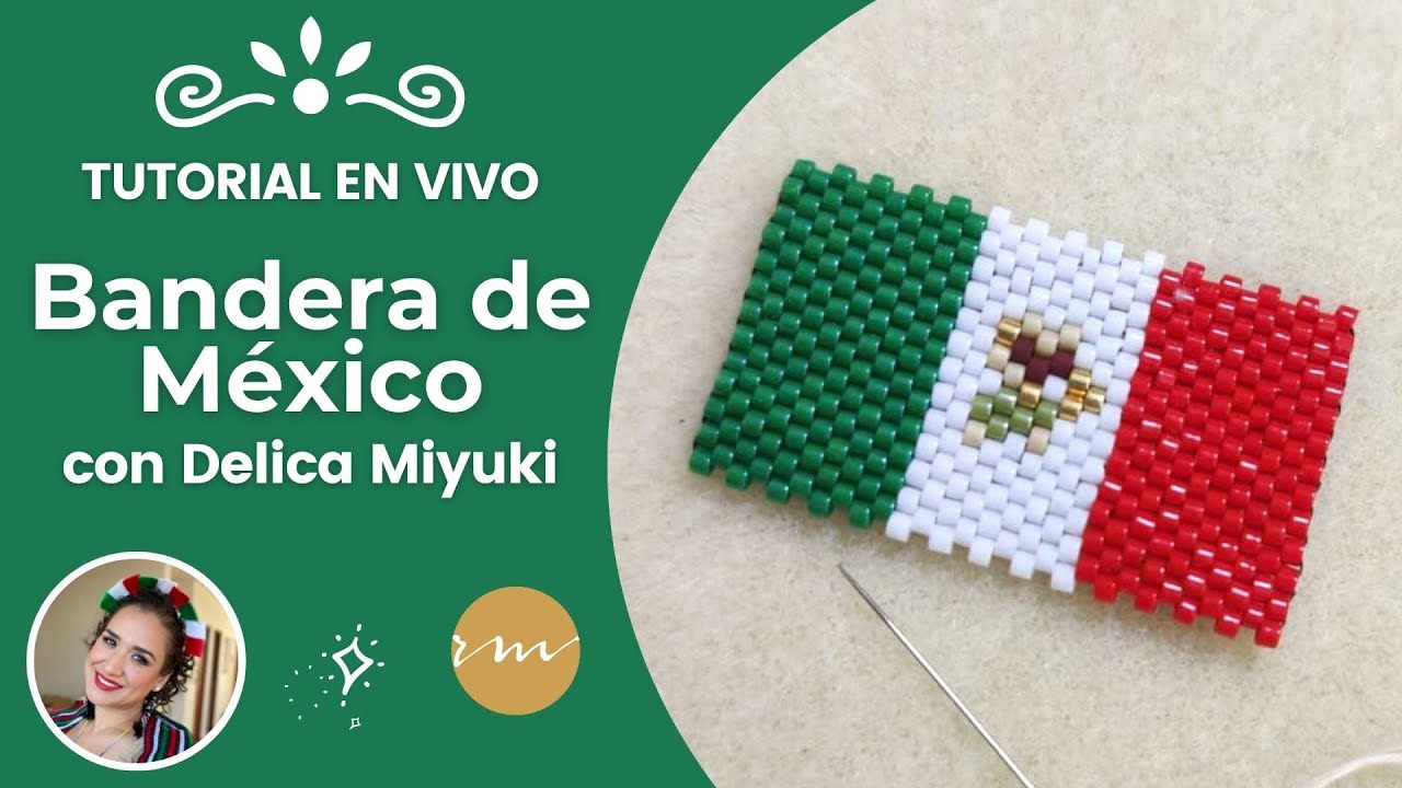 🇲🇽 Bandera de MÉXICO en Delica Miyuki! - Puntada Peyote Impar ✨- Paso a paso para principiantes! ✅