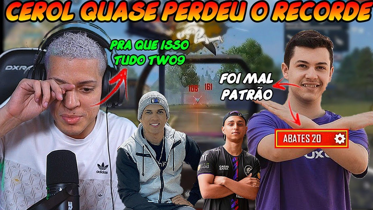 🤩CEROL NÃO ACREDITOU NO QUE O TWO9 FEZ NA RANQUEADA APOSTADA🤩FEZ 7 KILS EM 3 MINUTOS🤩ft NOBRU E BOCA