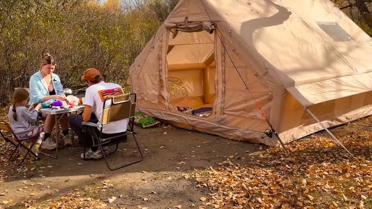 Идеальный семейный отдых осенью 🍂🍁🍂Честный отзыв на палатку из Китая