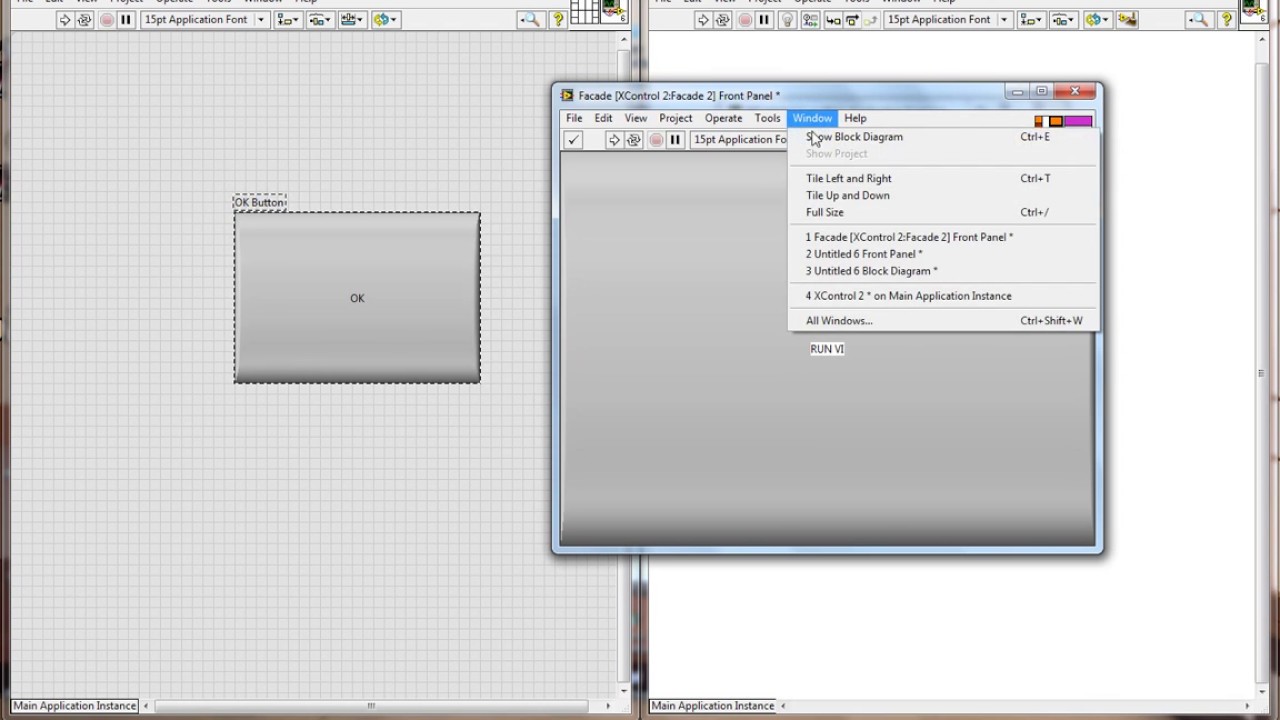 How to create Run vi Button Programatically in LabView