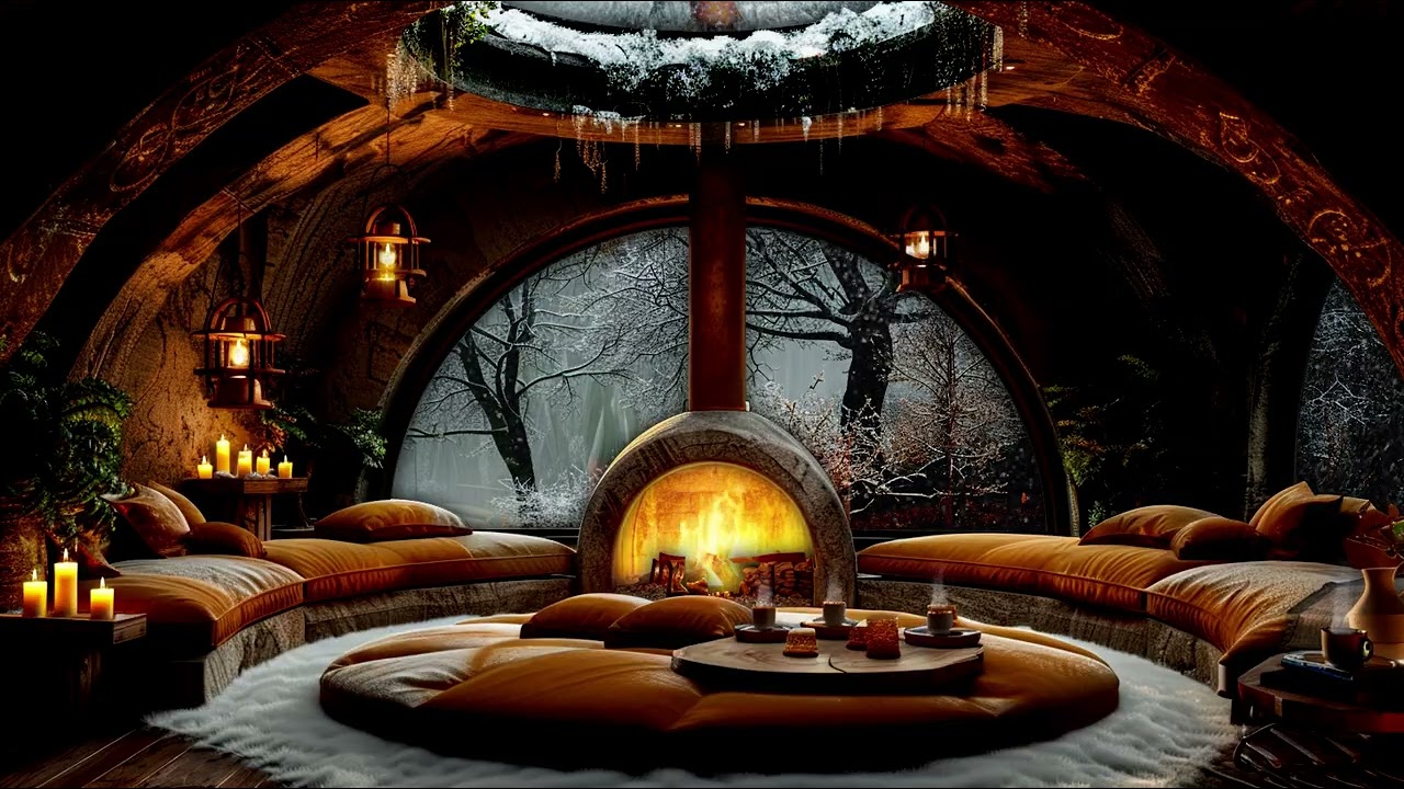 ASMR Warm Cabin Fireplace | Cozy Fire Crackling Sounds for Sleep