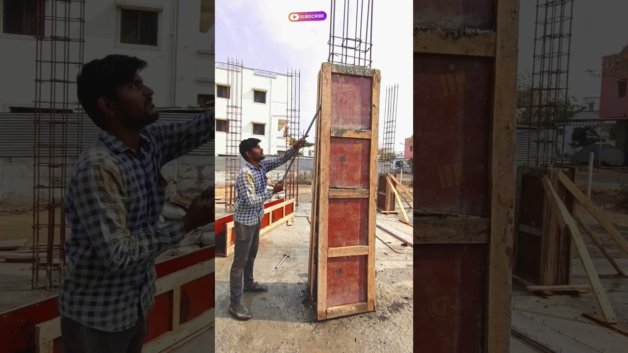 कॉलम भरते समय ऐ काम जरूर करे  ( column casting )#construction #column #house #design#building #fact