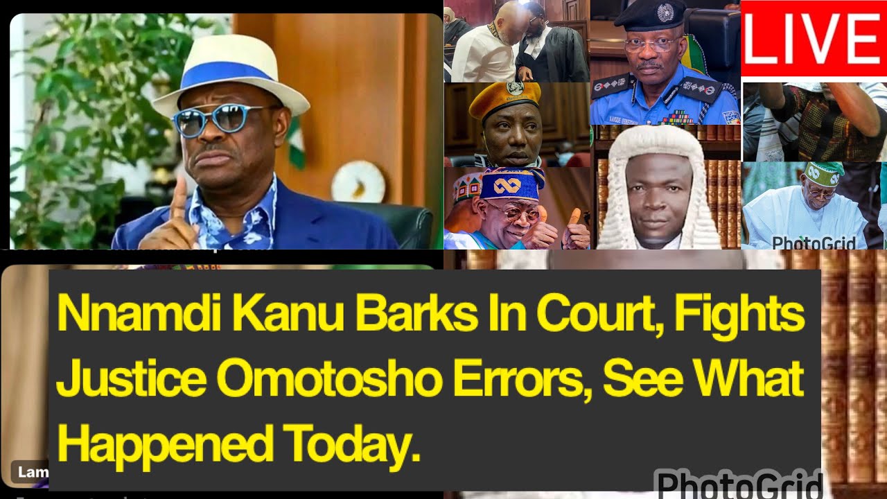 Nnamdi Kanu Barks In Court, Fights Justice Omotosho Errors, See What Happened Today.