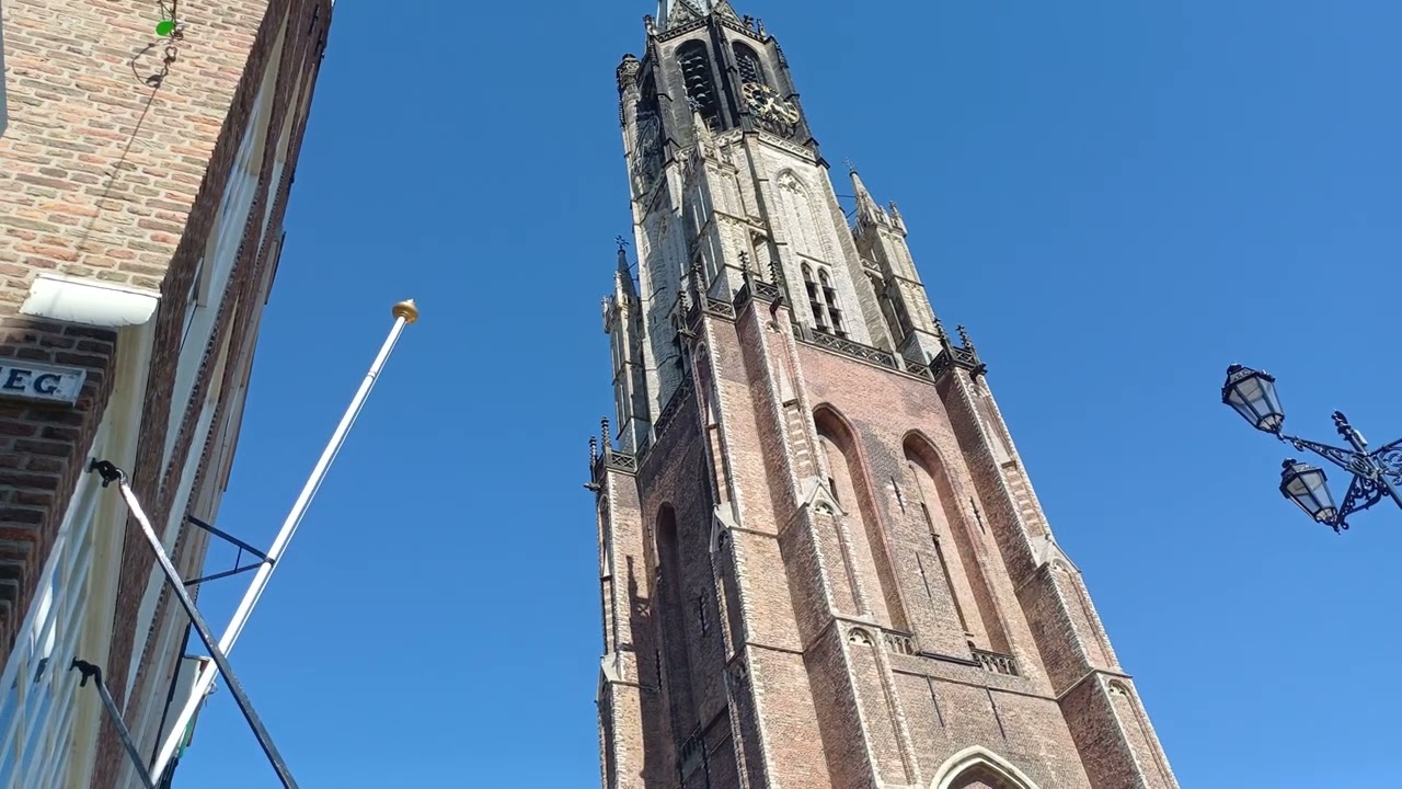 Delft NL kerkklokken Nieuwe Kerk volgelui