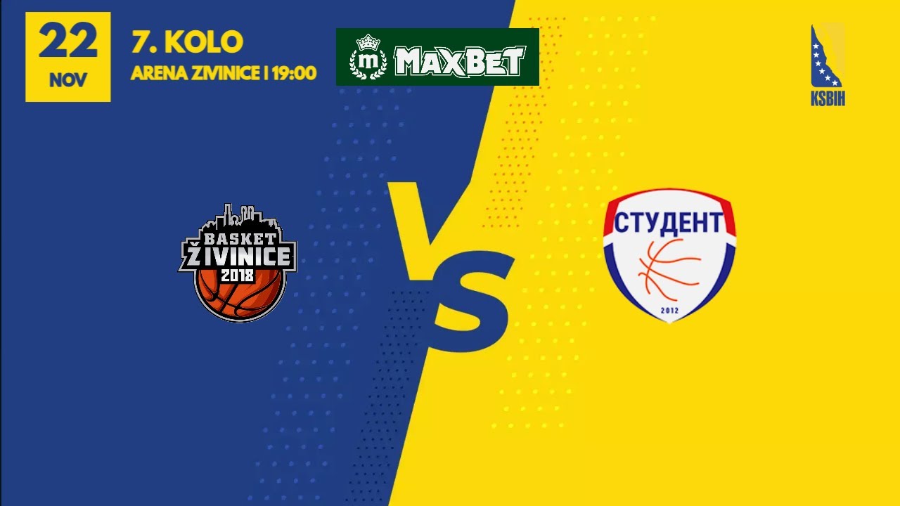 KK Basket Živinice - KK Student m:tel | 7. kolo | MAXBET LIGA | KSBIH | 2025/2026