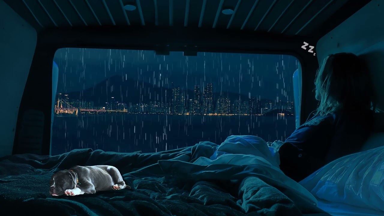 10 Hours ⚡️ It's raining ASMR - Car camping on a rainy day ASMR - Car camping