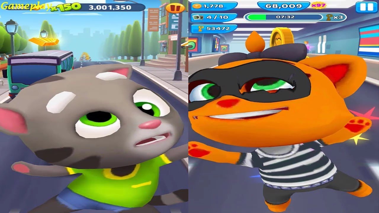TALKING TOM GOLD RUN Talking Tom VS Panda Panda Run Game koko the robber Gameplay 2021
